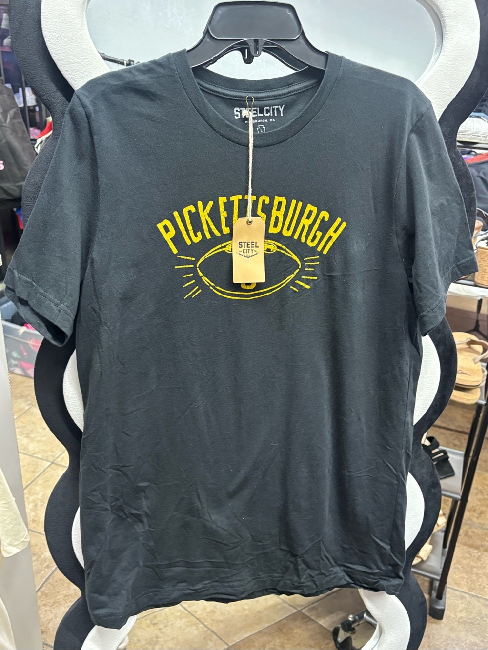 Steel City PickettSburgh Graphic Tee - Black with Yellow Print